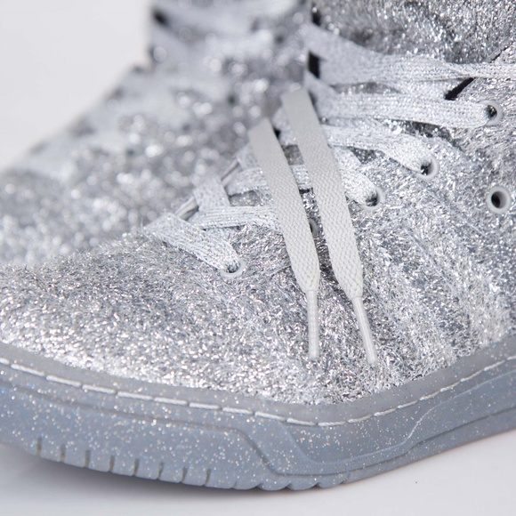 Adidas ObyO Jeremy Scott silver Bears sneakers 9.5 - Picture 6 of 8